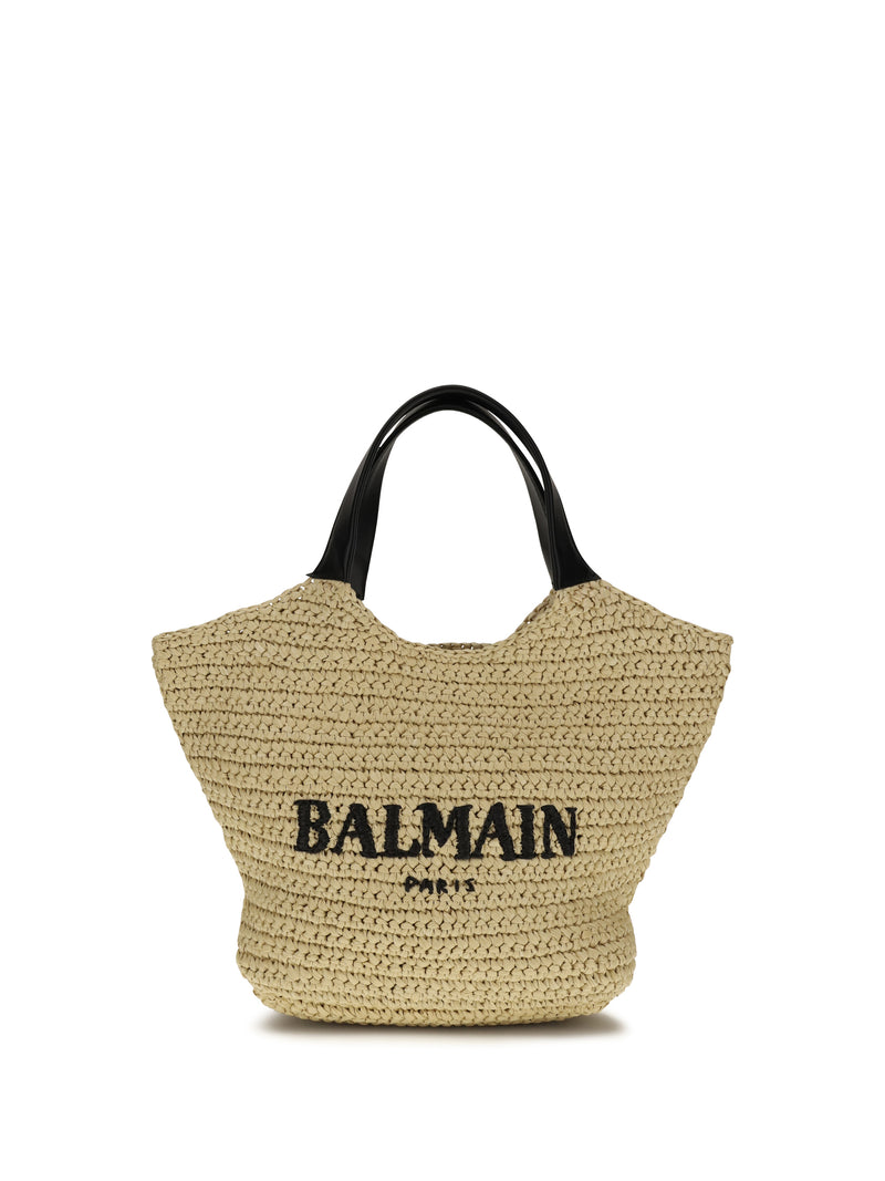 Balmain Bolso mini de ganchillo Balmain Natural/Negro - World Class Fashion