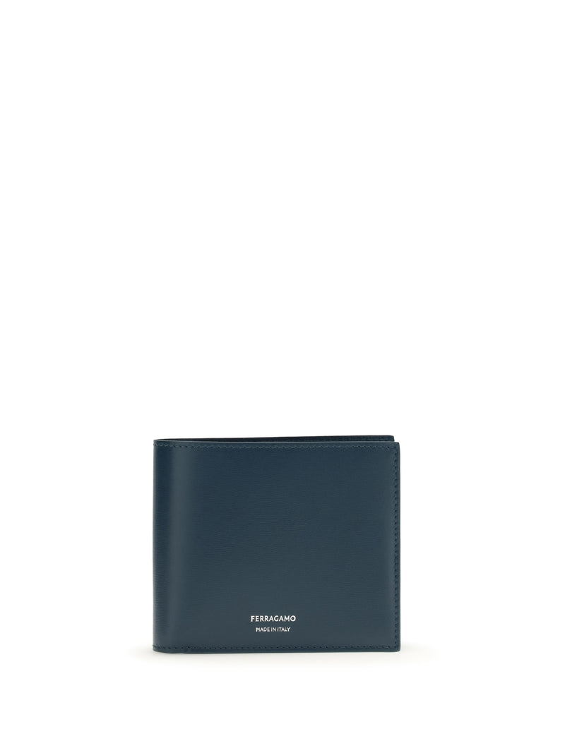 Ferragamo Ferragamo Leather Wallet Titanic Blue - World Class Fashion