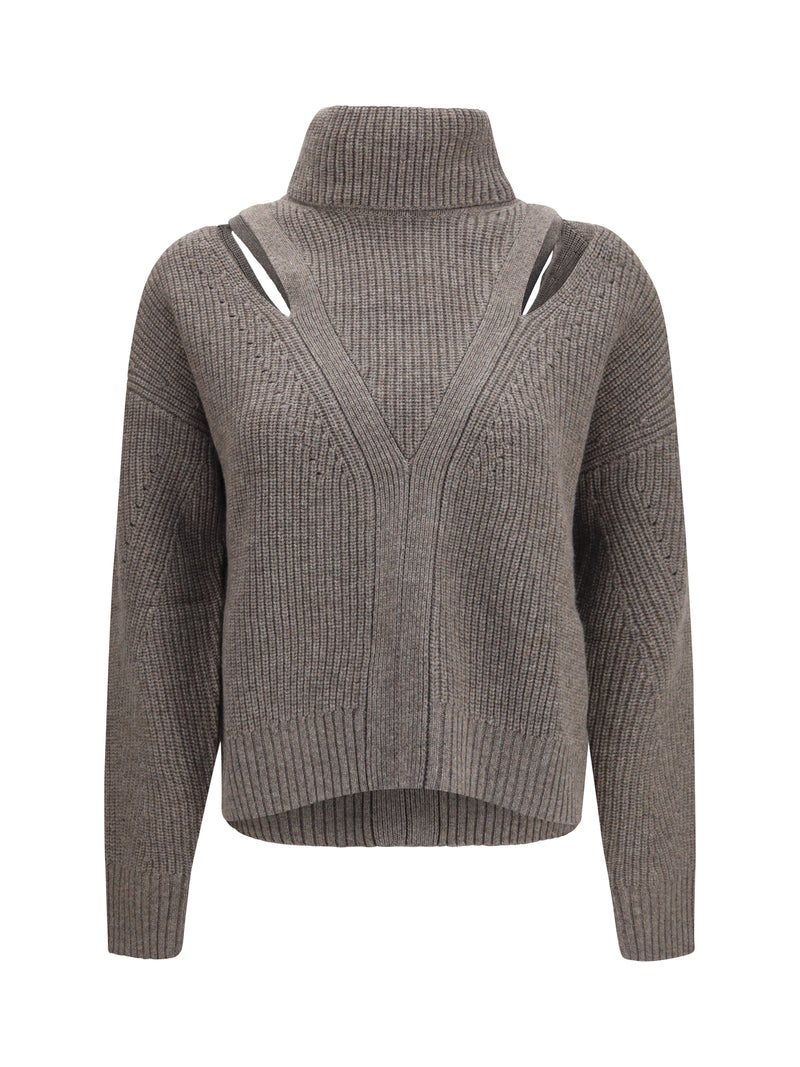 P.a.r.o.s.h. P.a.r.o.s.h. High-neck Sweater Greige Women - World Class Fashion