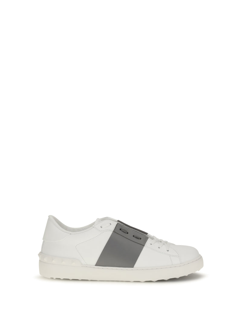 Valentino Garavani Valentino Garavani Open Sneakers White/Dark Steel - World Class Fashion