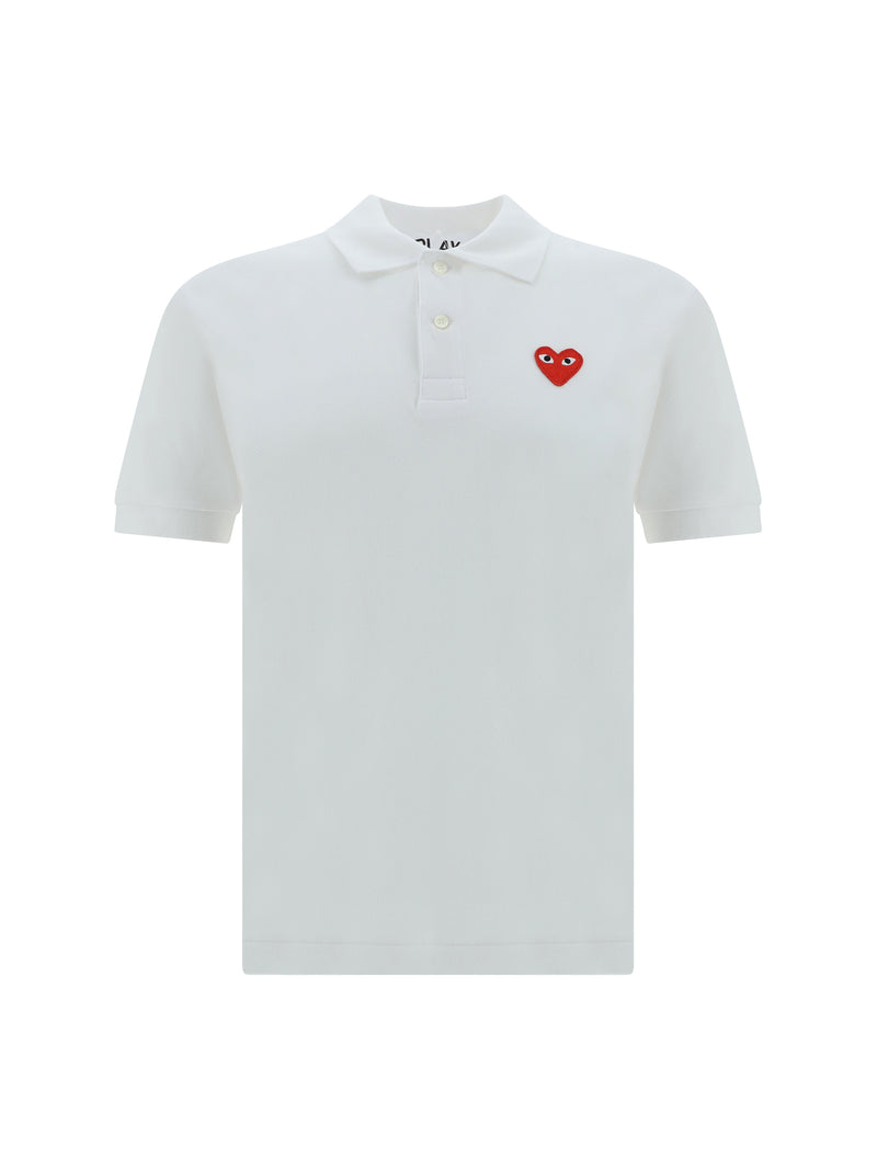 Comme Des Garçons Play Comme Des Garçons Play Cotton Polo With Patch - World Class Fashion