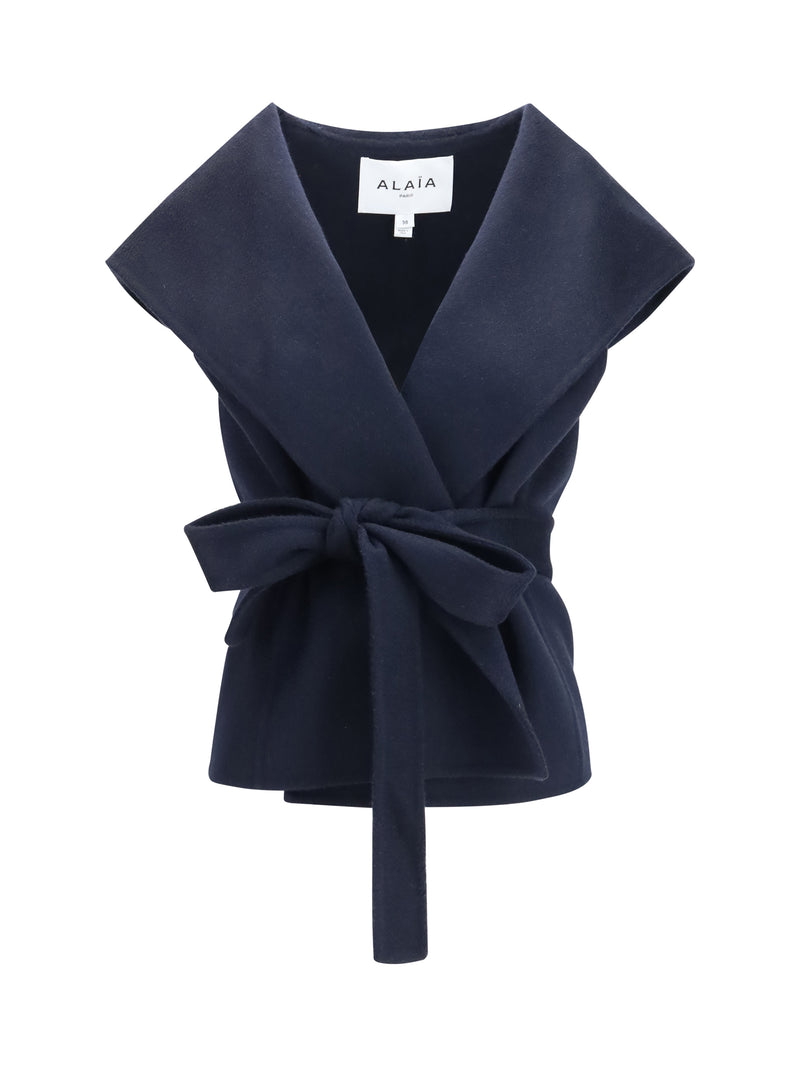 Alaia Alaïa Cashmere Hooded Jacket Minuit - World Class Fashion