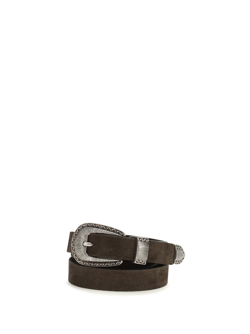Brunello Cucinelli Brunello Cucinelli Suede Belt Moka Men - World Class Fashion