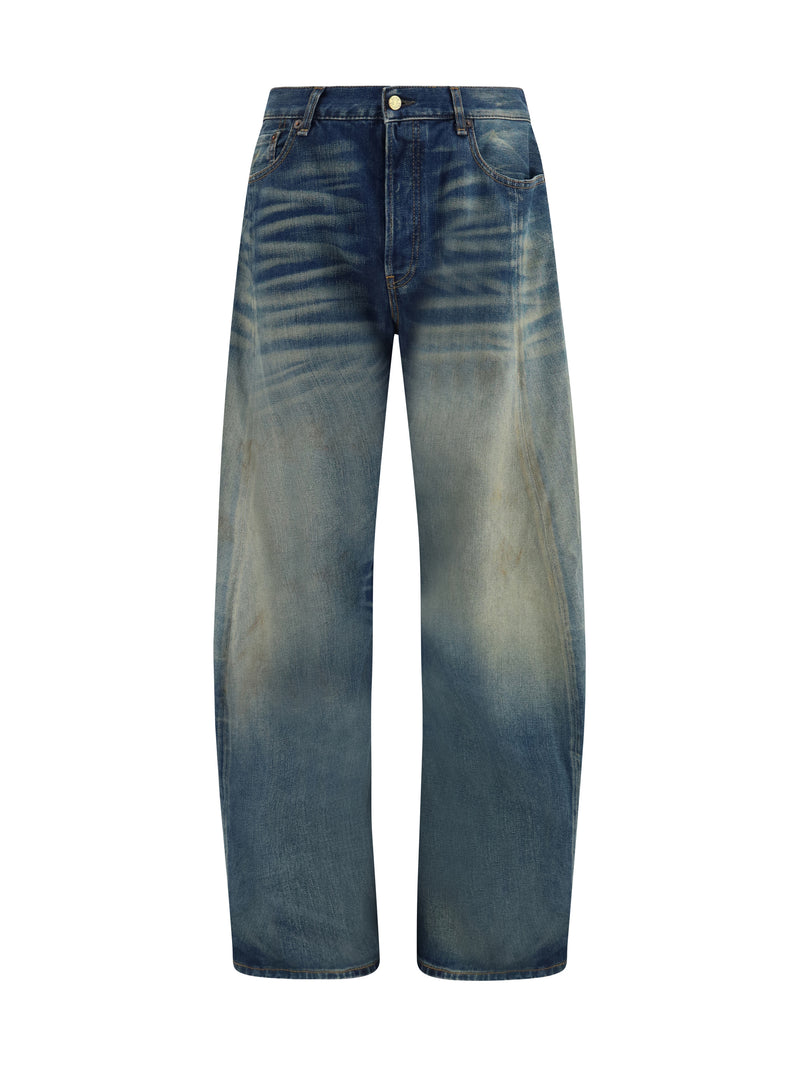 Acne Studios Acne Studios 2006M Loose Fit Jeans Mid Blue - World Class Fashion