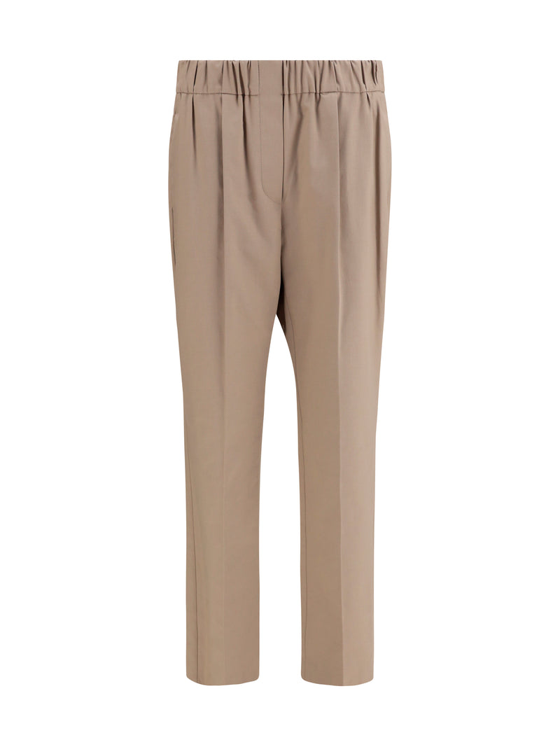 Brunello Cucinelli Brunello Cucinelli Cotton Pants Bleeker Beige - World Class Fashion