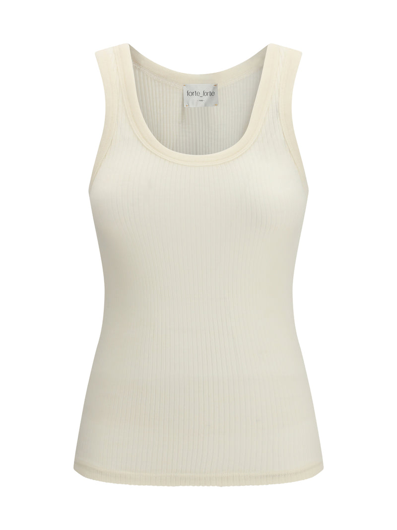 Forte_forte Forte_forte Ribbed Wool Top Avorio - World Class Fashion