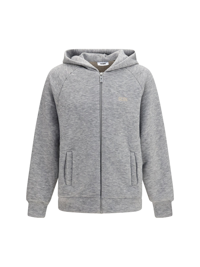 Gcds Gcds Hooded Sweatshirt Frost Gray/Taupe Men - World Class Fashion