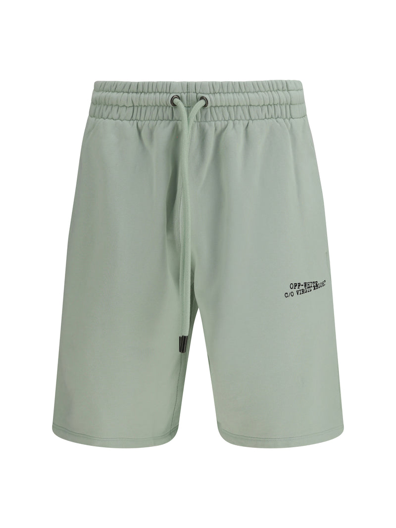 Off-white Off-white Type Machine Arrow Skate Sweat Shorts Fade Out Mint - World Class Fashion