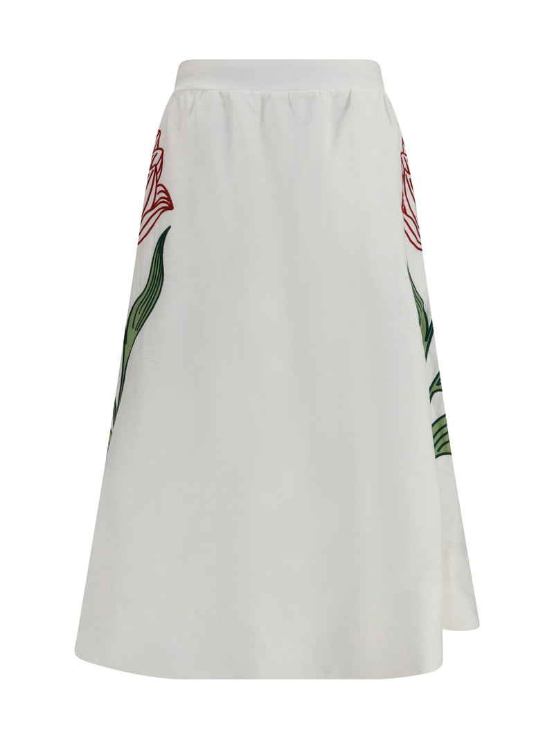 Farm Rio Farm Rio Floral Embroidered Skirt - World Class Fashion
