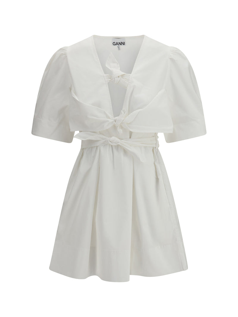 Ganni Ganni Mini Dress Bright White Women - World Class Fashion