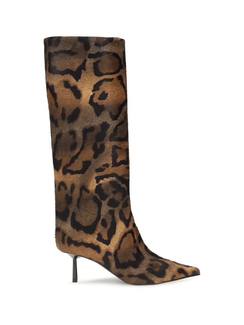 Le Silla Le Silla Bella Leopard-Print Boots Marrone - World Class Fashion