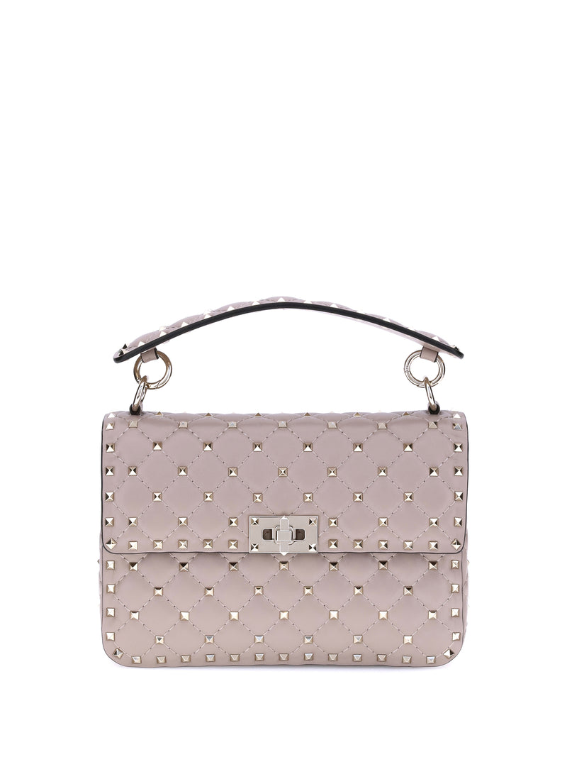Valentino Garavani Valentino Garavani Rockstud Spike Shoulder Bag Poudre - World Class Fashion