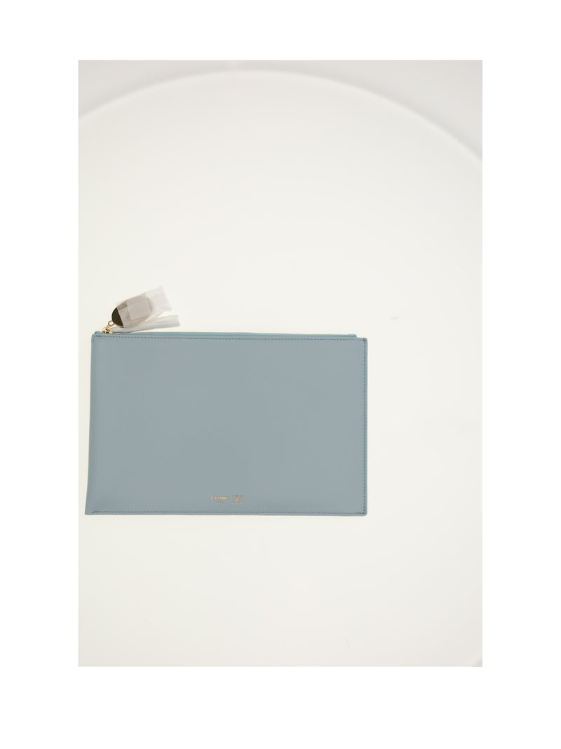 Celine Celine Duo Pouch Powder Blue/Deep Ivory - World Class Fashion