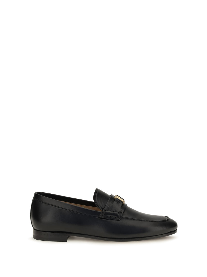 Valentino Garavani Valentino Garavani Vlogo Signature Nappa Loafers Black - World Class Fashion
