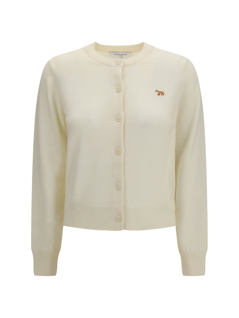 Maison Kitsuné Maison Kitsuné Baby Fox Cardigan Pure Ecru - World Class Fashion