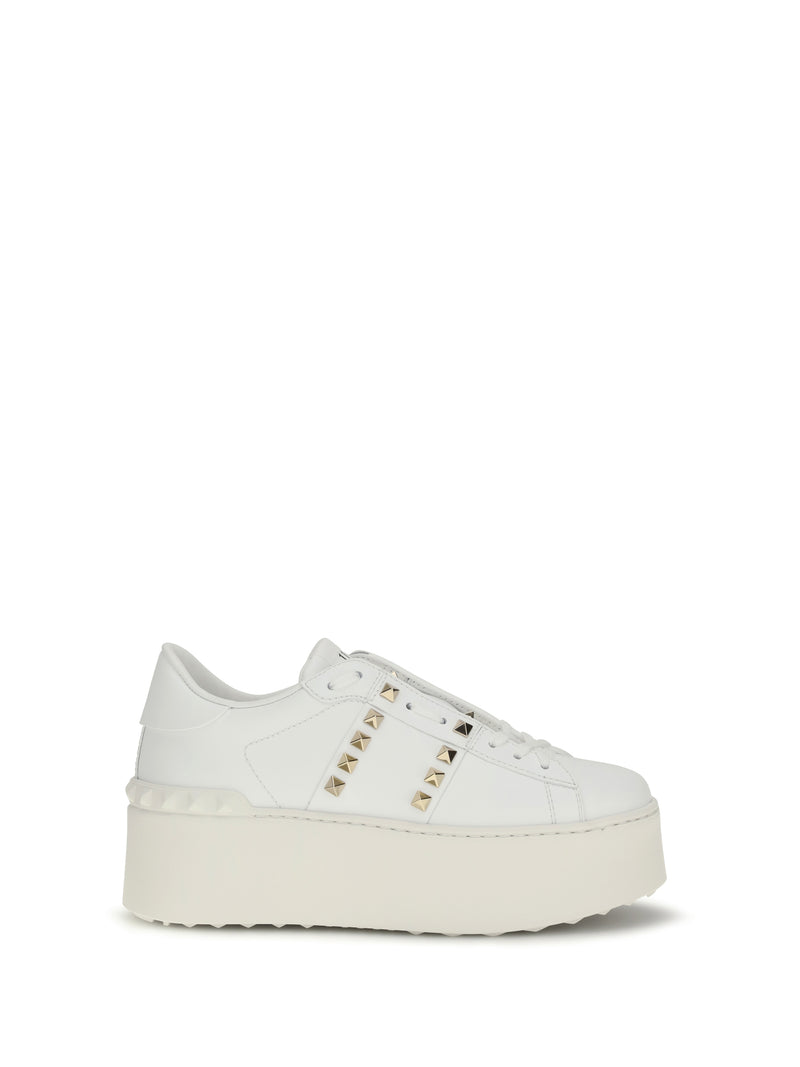 Valentino Garavani Valentino Garavani Rockstud Untitled Flatform Sneakers Bianco - World Class Fashion