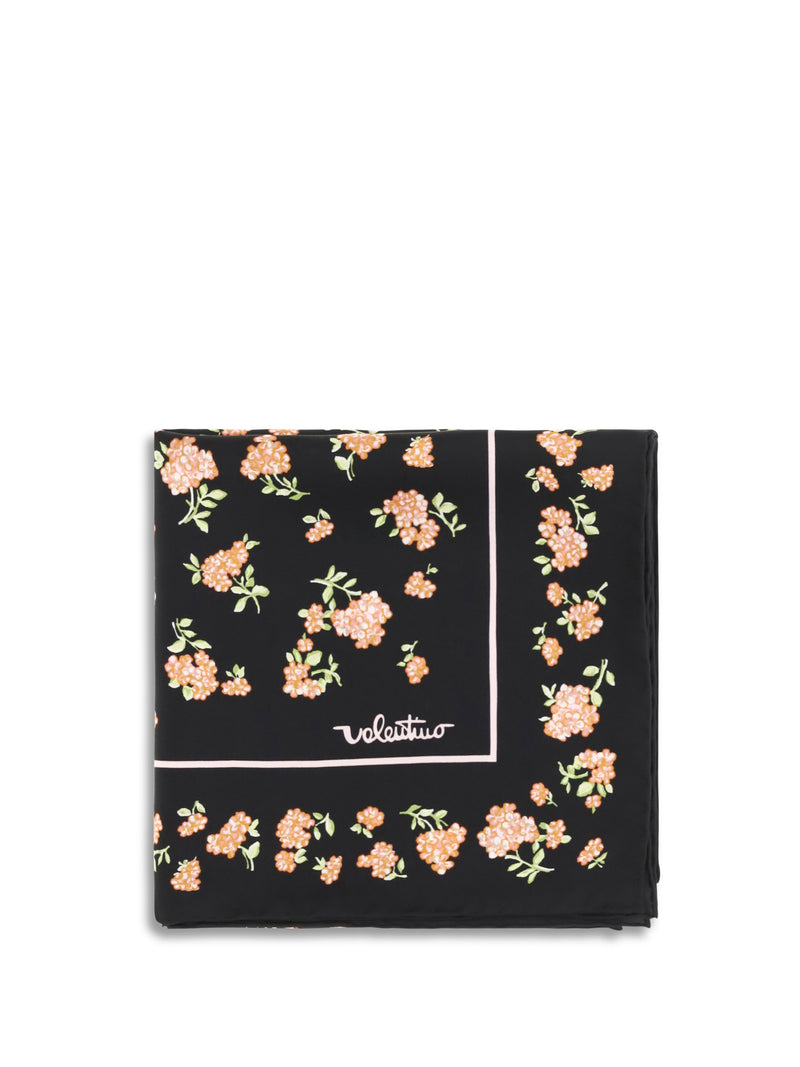 Valentino Garavani Valentino Garavani Mazzetto Coriandolo Silk Scarf Nero/Rosa-Verde/Rosa - World Class Fashion