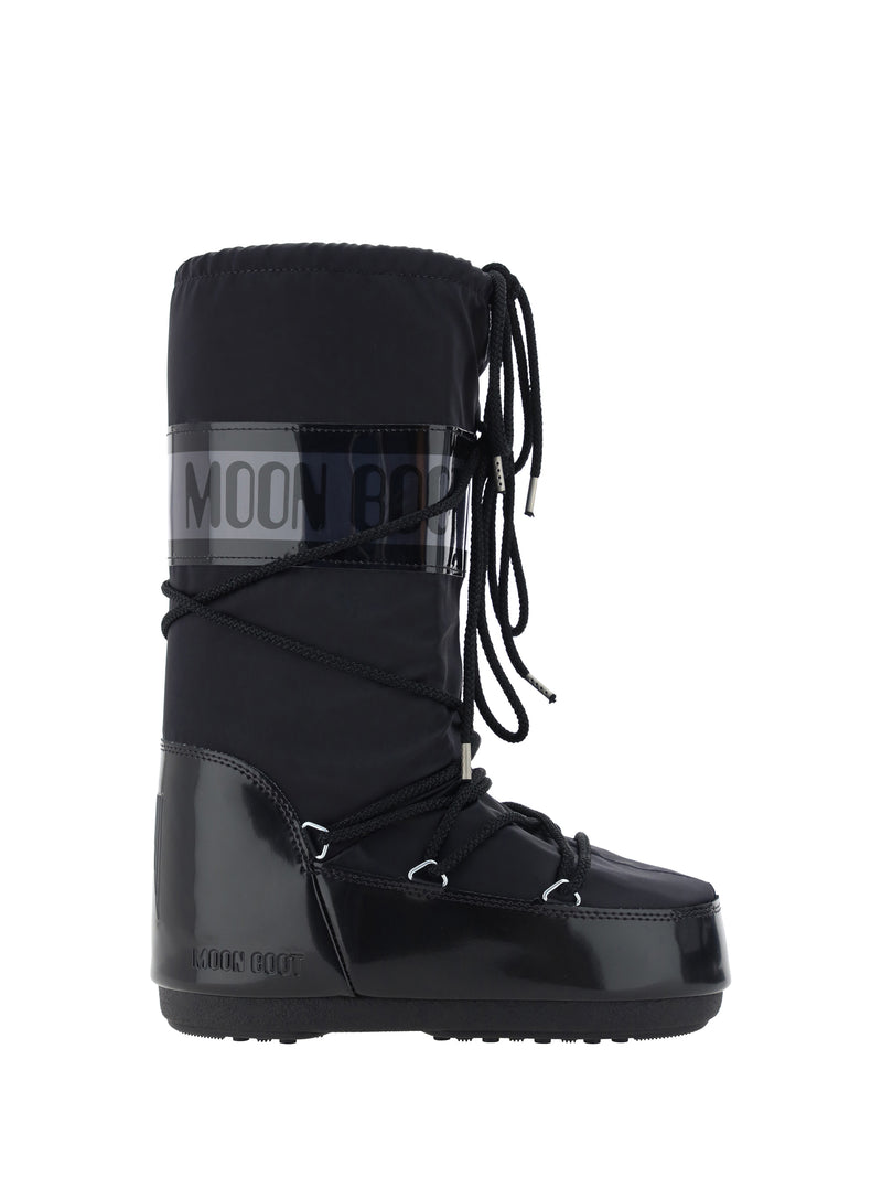 Moon Boot Moon Boot Icon Glance Boots Black Women - World Class Fashion