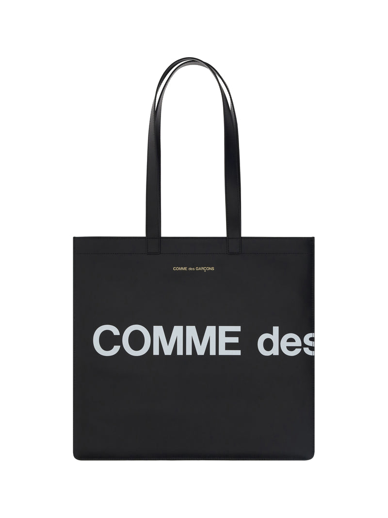 Comme Des Garçons Comme Des Garçons Leather Shopping Tote Bag Black - World Class Fashion