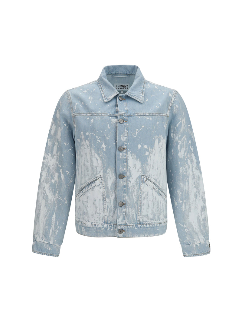 Mm6 Mm6 Denim Jacket Light Blue Men - World Class Fashion