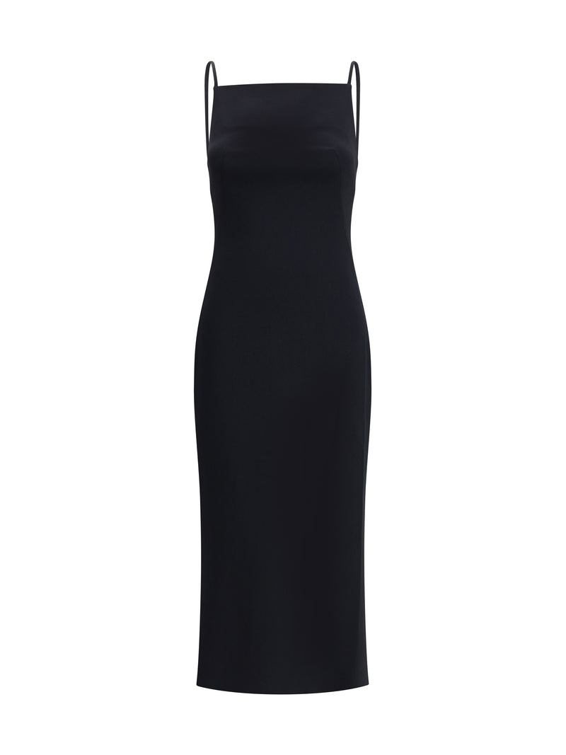 Givenchy Givenchy Midi Dress Draped Back Black Women - World Class Fashion