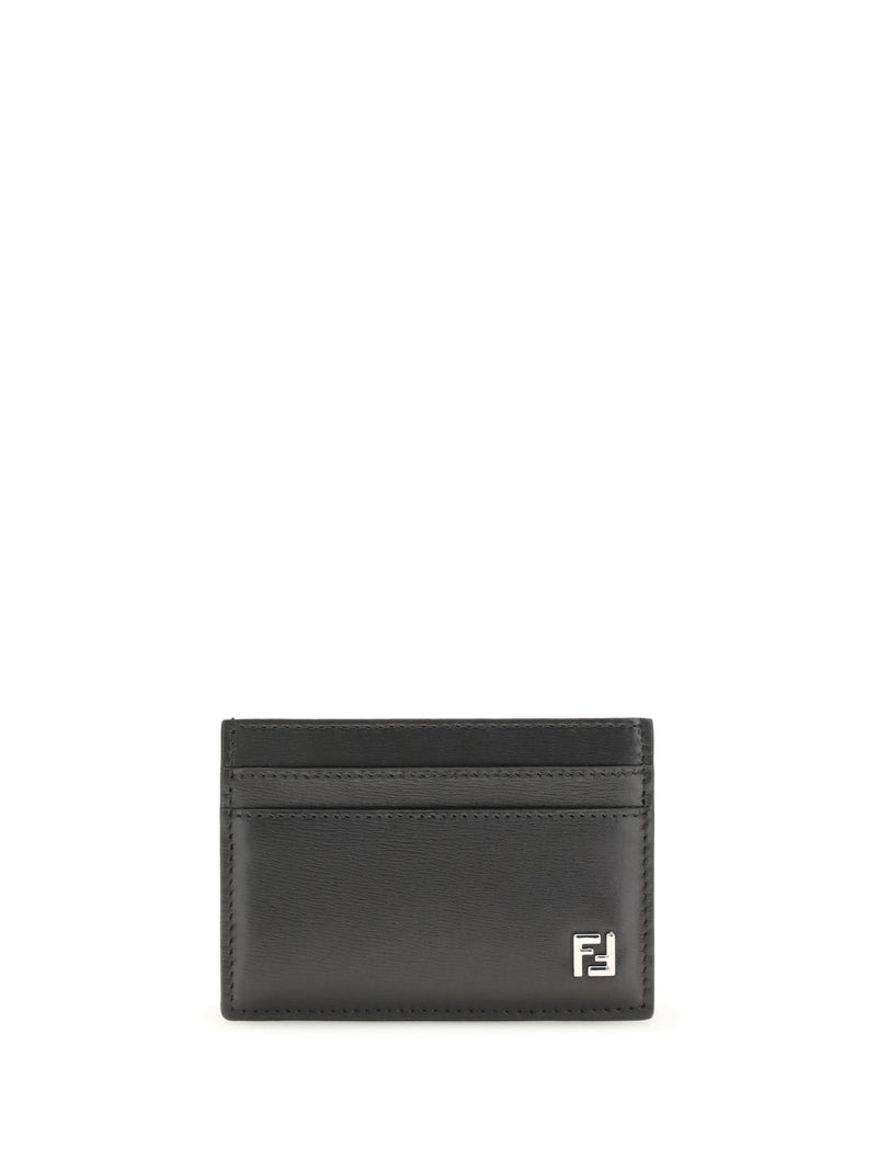 Fendi Fendi Leather Card Holder Nero Men - World Class Fashion