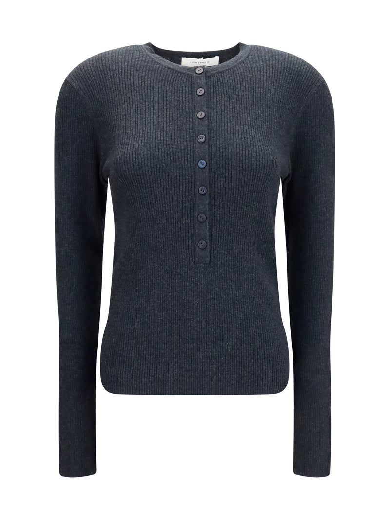 Lisa Yang Lisa Yang Airi Henley Sweater Eclipse Women - World Class Fashion
