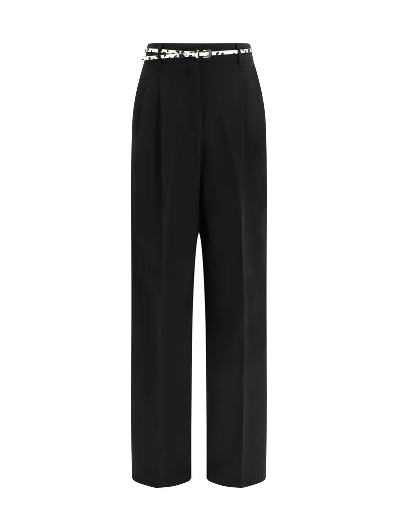Max Mara Studio Pantalón Elegante con Cinturón Max Mara Studio Nero - World Class Fashion