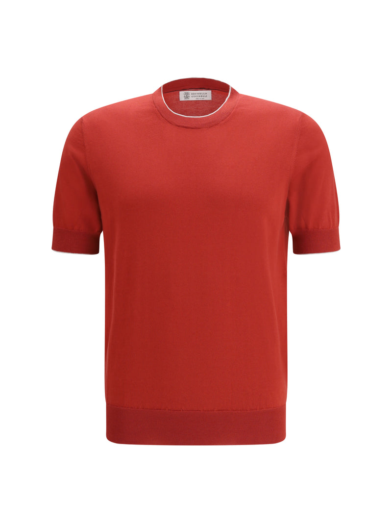 Brunello Cucinelli Brunello Cucinelli Cotton T-shirt Fragola+Nebbia - World Class Fashion