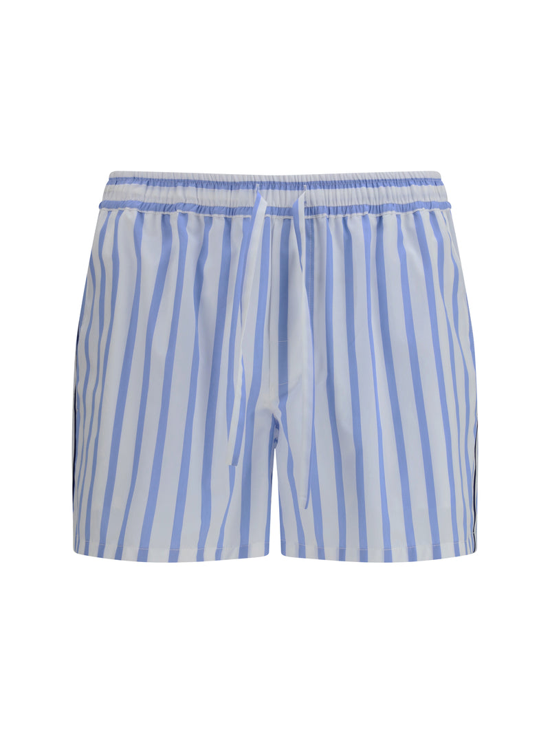 Dolce & Gabbana Dolce & Gabbana Striped Poplin Bermuda Shorts Multicolor - World Class Fashion