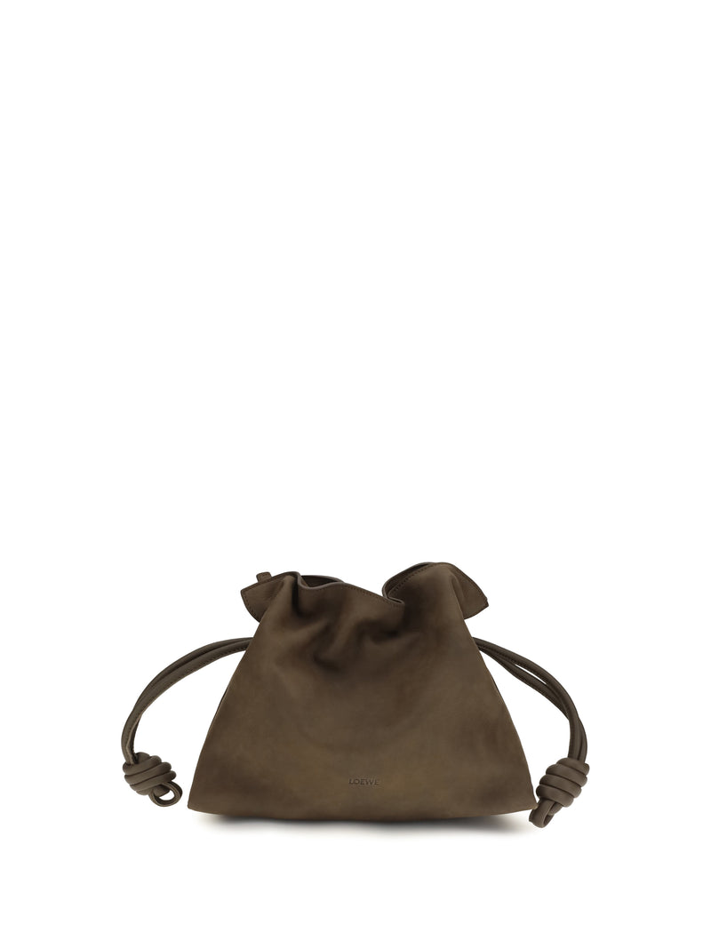 Loewe Bolso de mano Loewe Flamenco mediano de nobuk granate - World Class Fashion