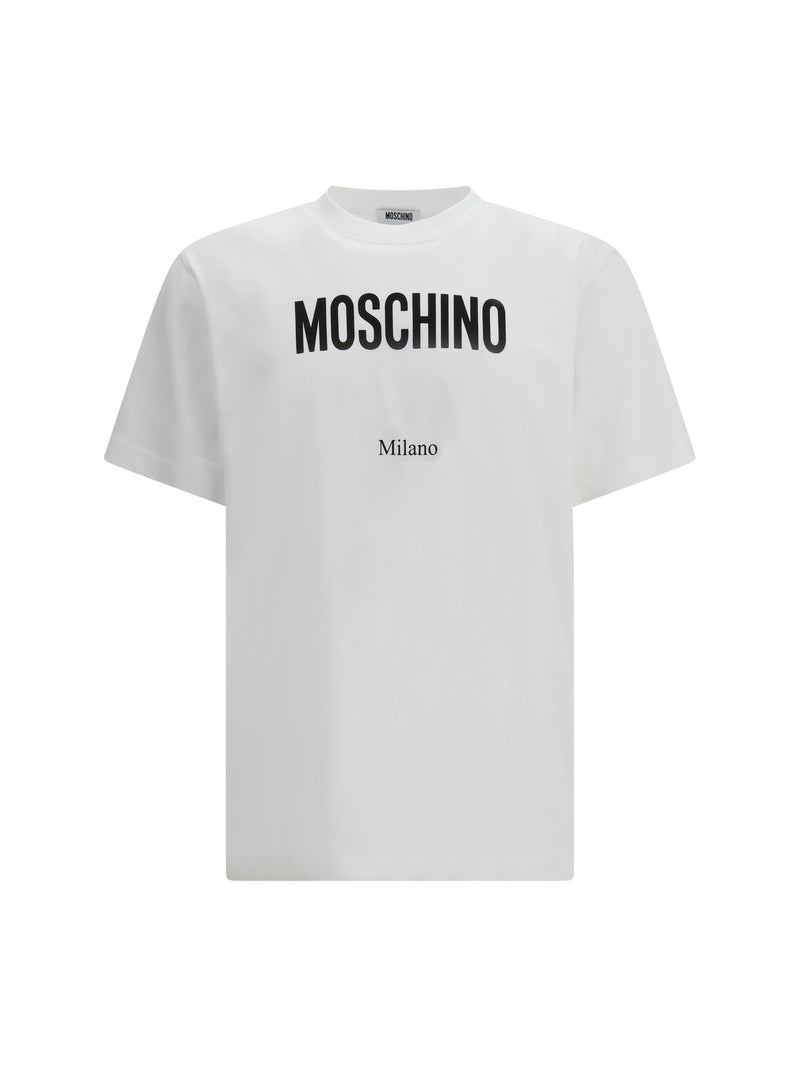 Moschino Moschino Organic Cotton Jersey T-shirt Fantasia Bianco - World Class Fashion