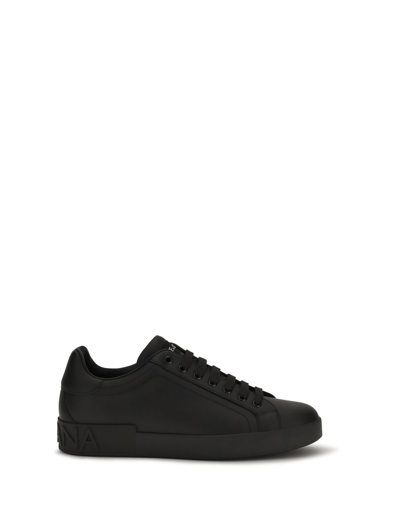 Dolce & Gabbana Zapatillas Dolce & Gabbana Portofino Negras para Hombre - World Class Fashion