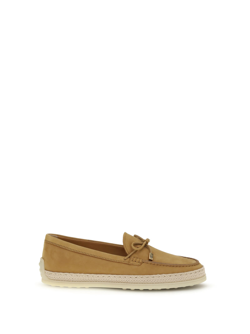 Tod’s Tod's Suede and Raffia Loafers C811 - World Class Fashion