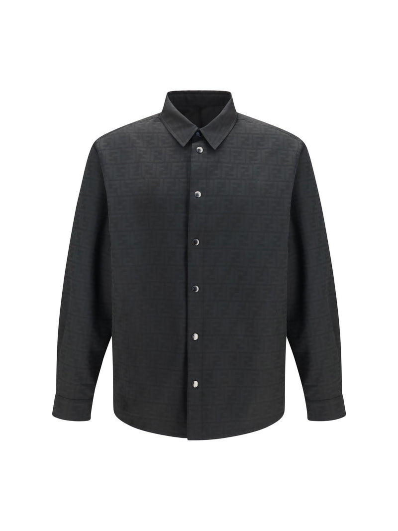 Fendi Fendi FF Jacquard Nylon Shirt Nero Men - World Class Fashion