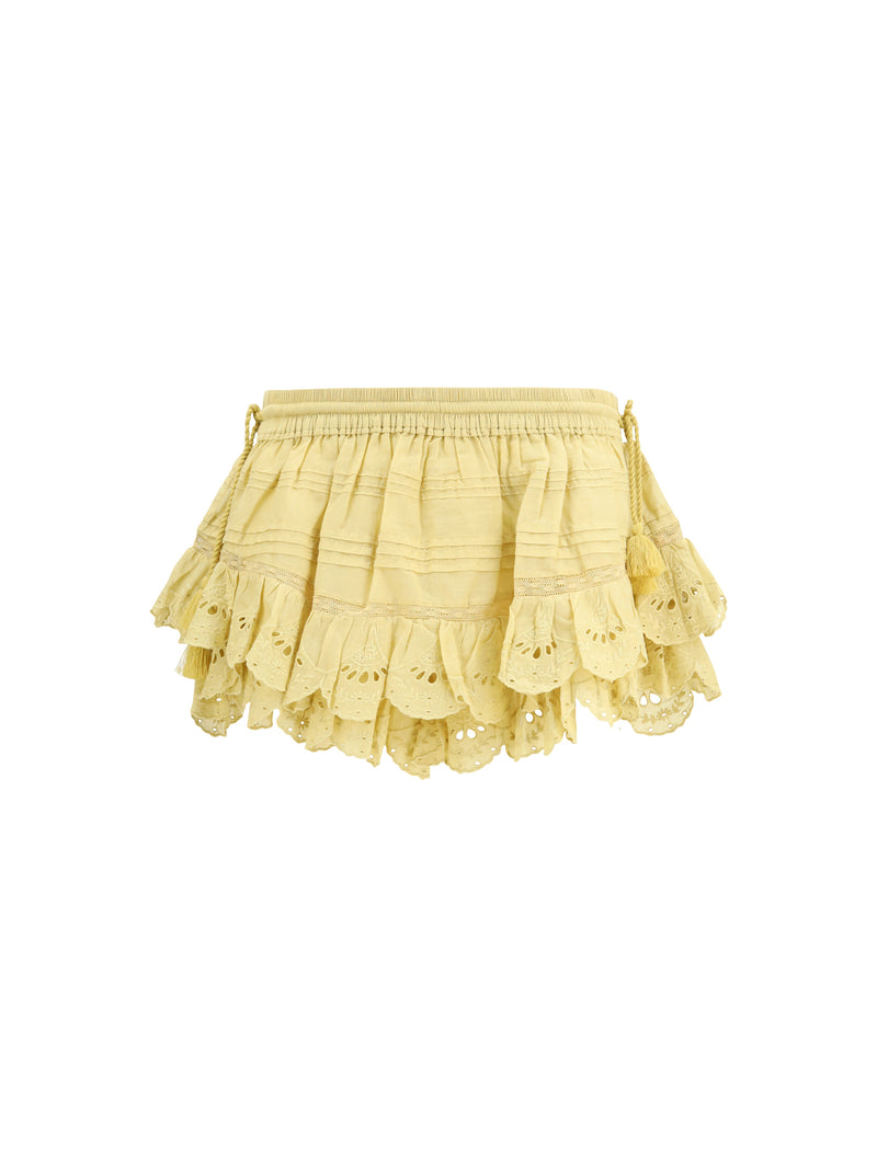 Marant Étoile Marant Étoile Shorts Puria Ocre Claro - World Class Fashion