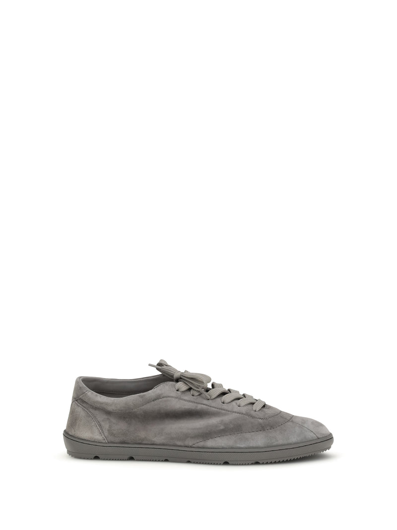 Brunello Cucinelli Brunello Cucinelli Suede Sneakers Grey - World Class Fashion