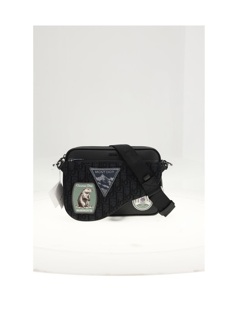 Dior Homme Dior Homme Triple Pouch with Patch Black - World Class Fashion