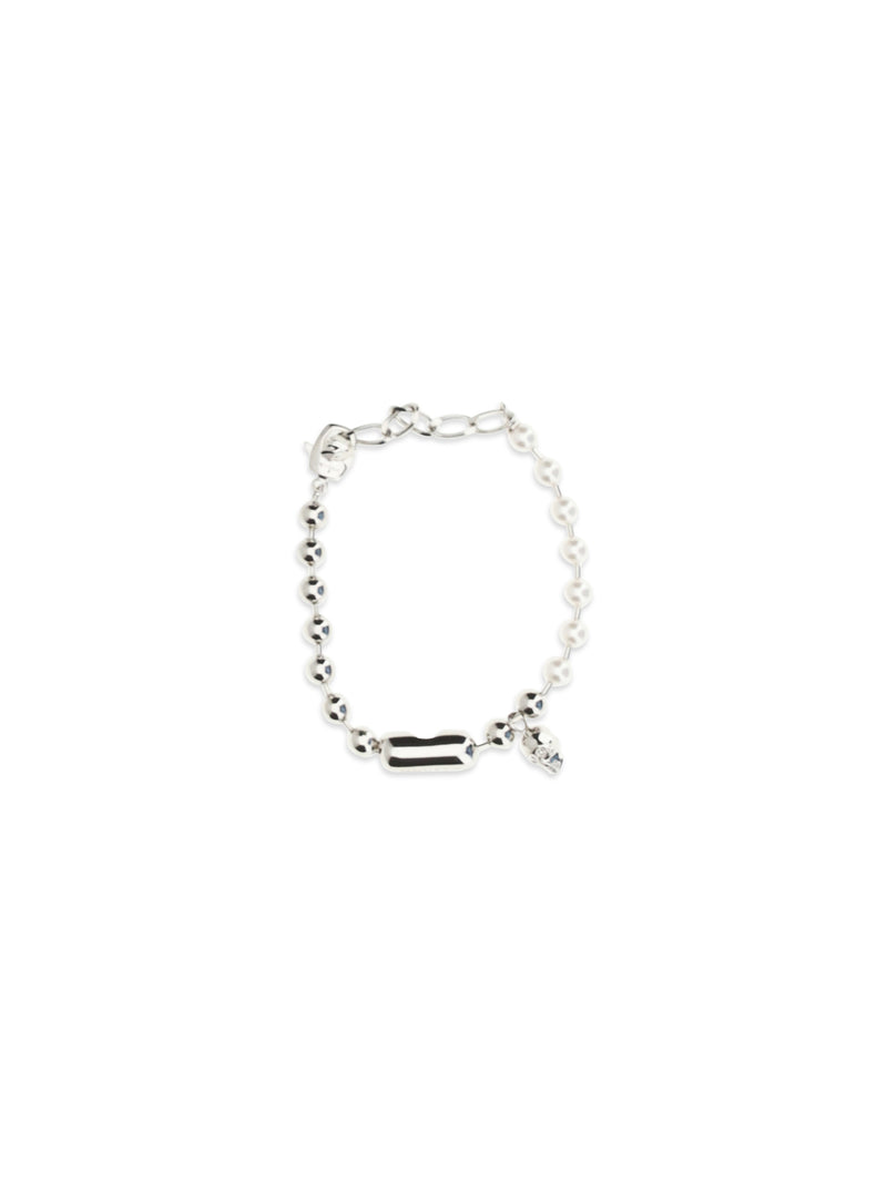 Alexander McQueen Alexander McQueen Pulsera Calavera Perla 0926+PERLA - World Class Fashion