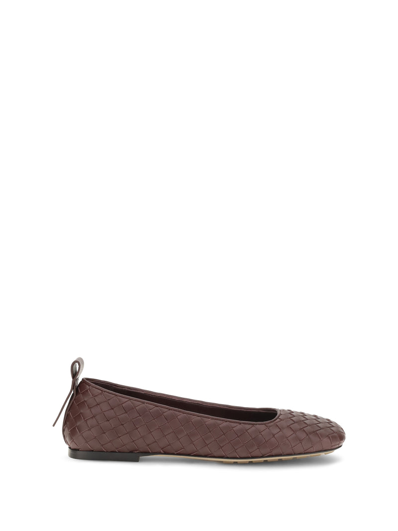Bottega Veneta Bottega Veneta Charlotte Ballerinas Deep Mahogany - World Class Fashion