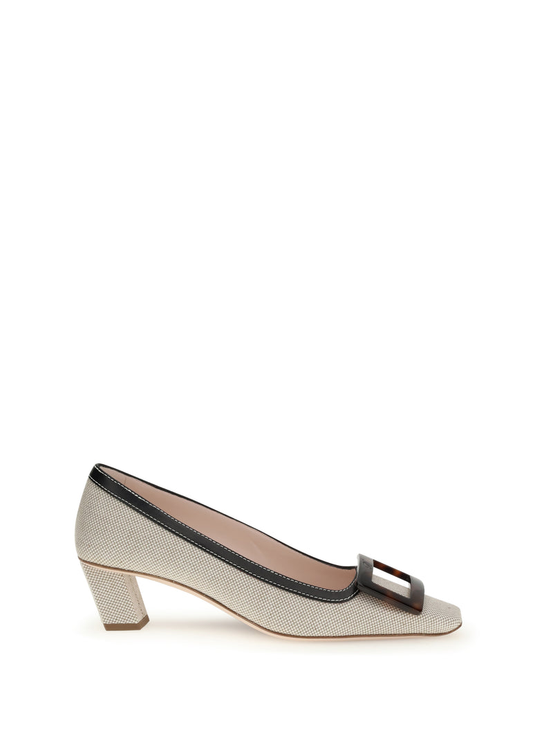 Roger Vivier Roger Vivier Belle Vivier Pumps Daino Nero - World Class Fashion