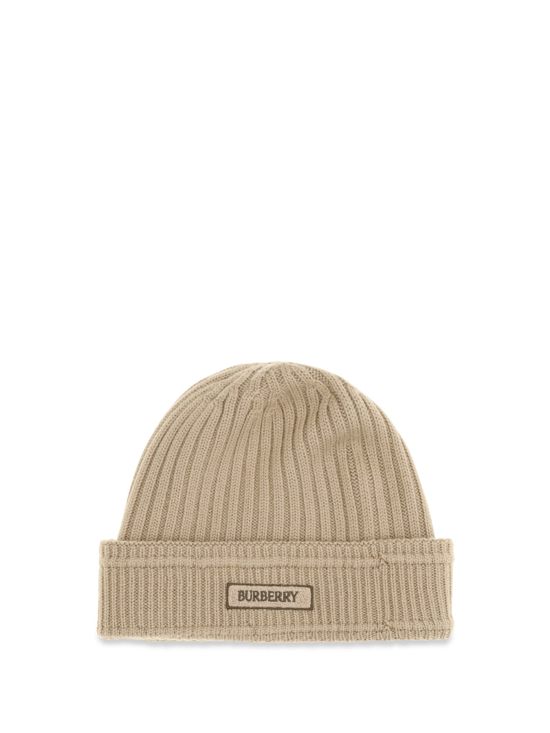 Burberry Burberry Wool Beanie Sand Men - World Class Fashion
