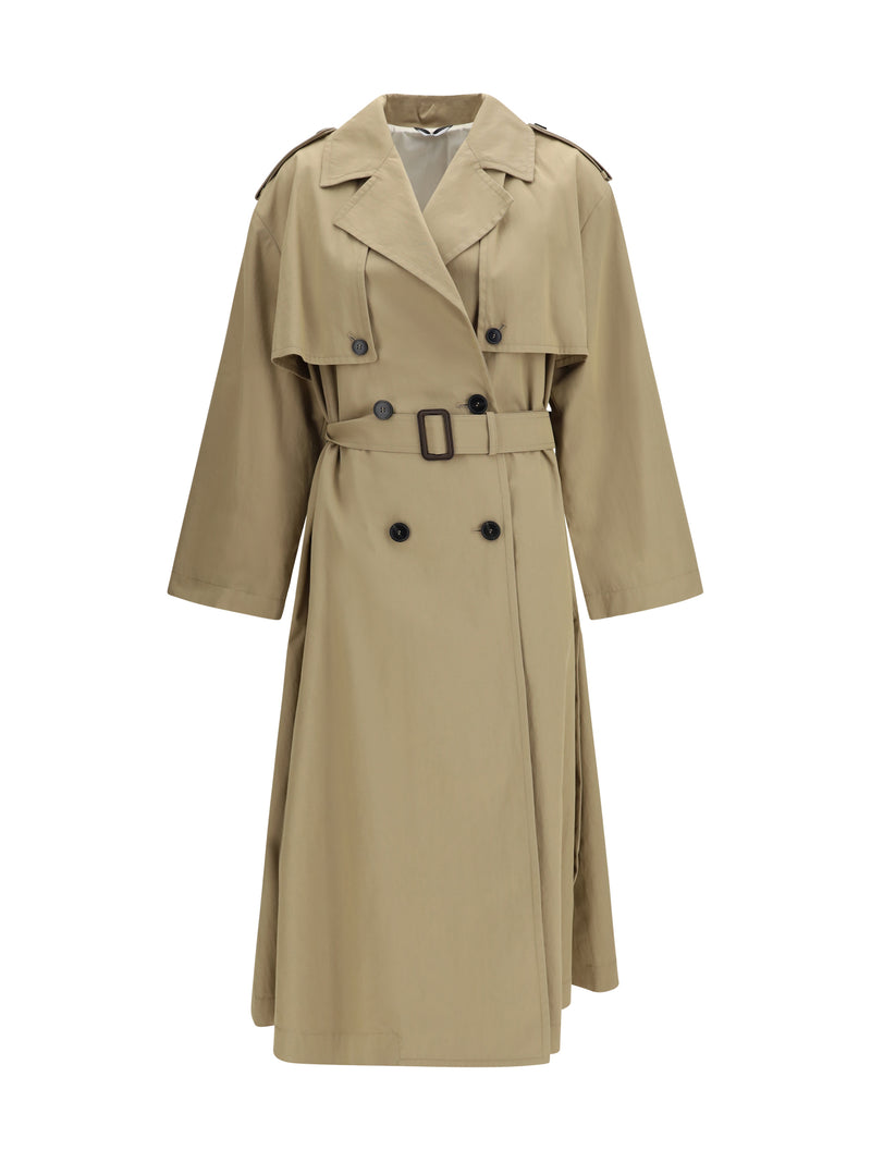 Max Mara Weekend Max Mara Weekend Oversized Double-breasted Trench Nocciola - World Class Fashion