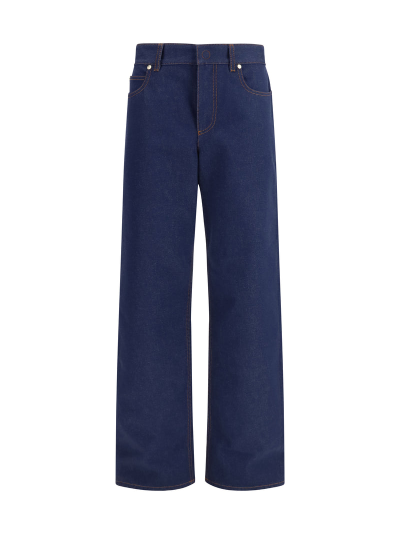 Fendi Fendi Five-pocket Straight Cut Jeans Navy Women - World Class Fashion