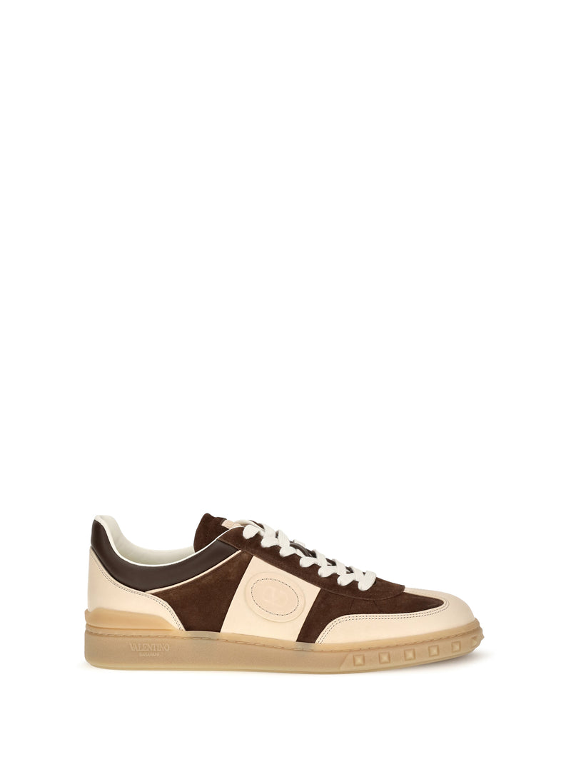 Valentino Garavani Valentino Garavani Upvillage Suede And Nappa Calfskin Sneakers - World Class Fashion
