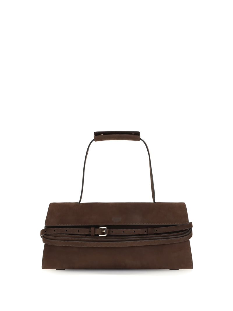 Moschino Moschino Tie Me Medium Shoulder Bag Chocolate - World Class Fashion