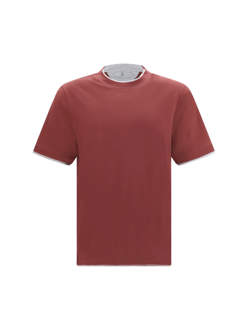 Brunello Cucinelli Brunello Cucinelli Cotton T-shirt Lava - World Class Fashion
