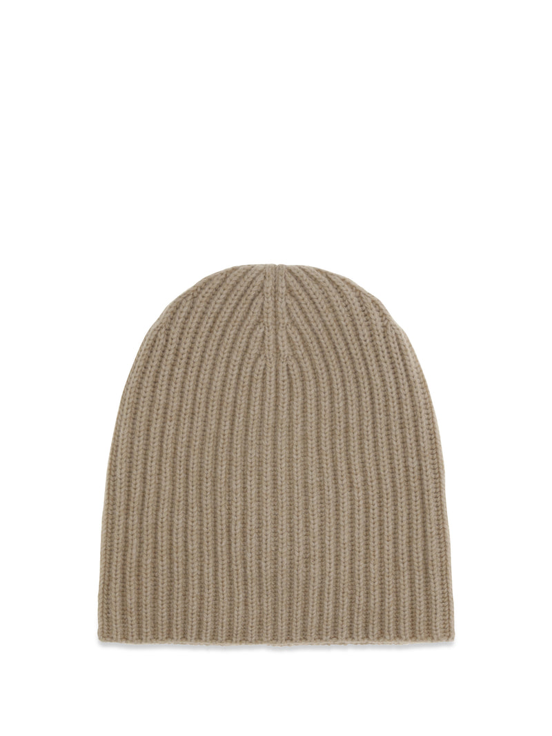 Loro Piana Loro Piana Cashmere Beanie Hat Biscuit Melange - World Class Fashion