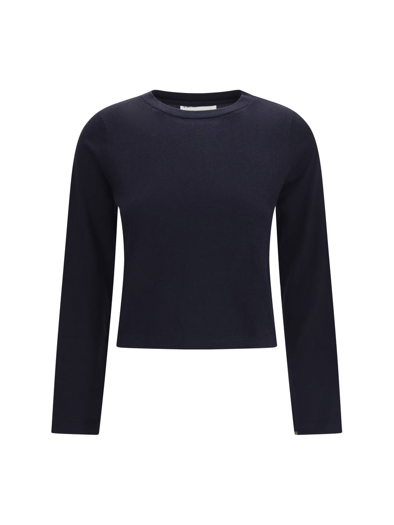 Extreme Cashmere Extreme Cashmere N°451 Lisa Long-sleeve T-shirt Navy - World Class Fashion
