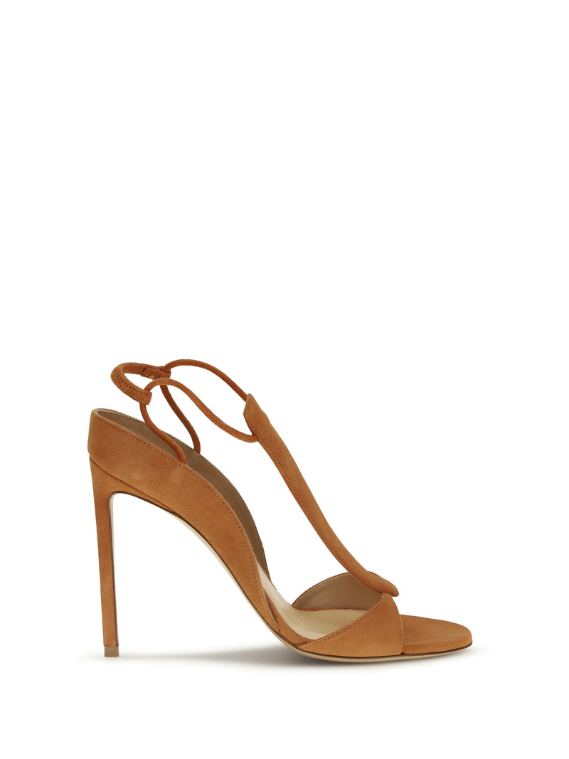 Francesco Russo Francesco Russo R1S950 Suede Sandals Pumpkin - World Class Fashion